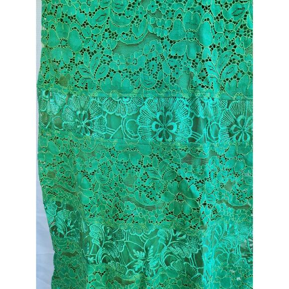 Tracy Reese x Anthropologie green lace dress 6 - Picture 8 of 9